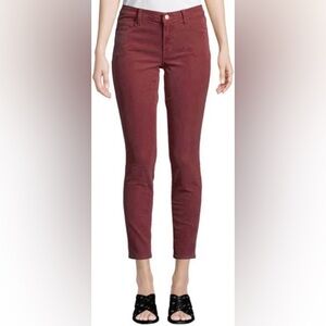 NWT J Brand Alana 485 Mid Rise Super Skinny Jean in Madame Mauve Pant Corduroy